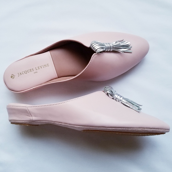 Jacques Levine Shoes - NEW Jacques Levine |Pink Mules with Tassel 7